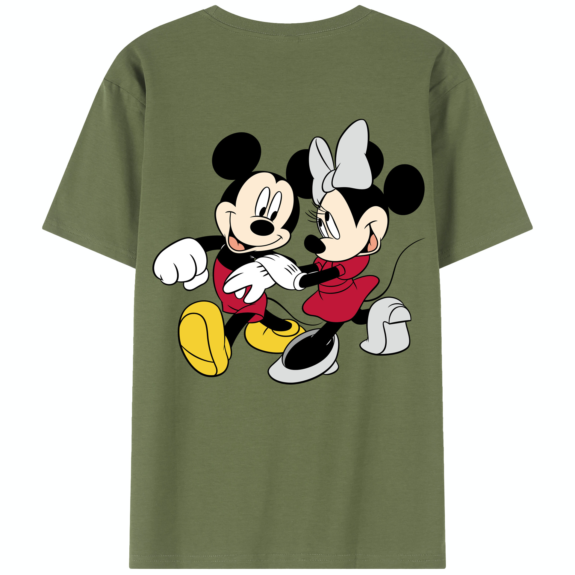 （画像用） ミッキーマウス Mickey Mouse 綿100％半袖Tシャツ（背面プリント）